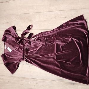 Maternity GAP Burgundy Wrap Dress